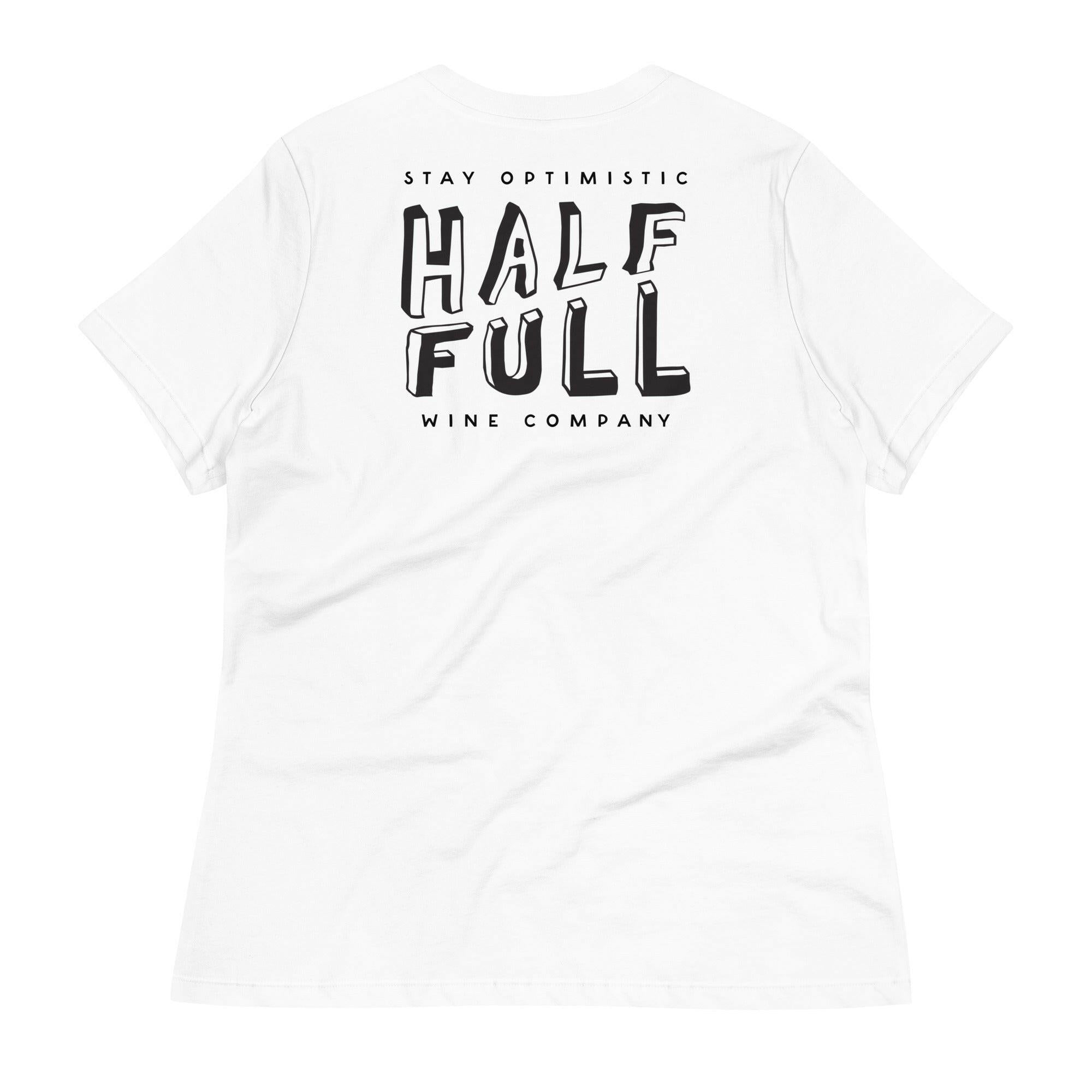 HFWco Wobble Print | Women's Relaxed T-Shirt - Half Full Wine Co.